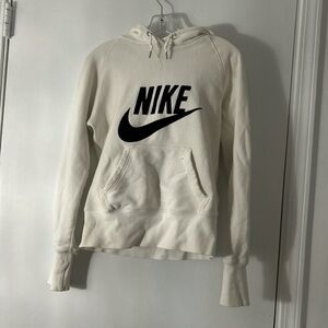 Nike Cream Hoodie with Black Swoosh